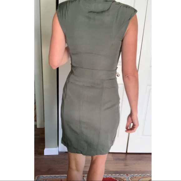 Alexander Wang Military-Style Dress Green Size 4 - Picture 3 of 8